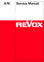 Revox A-76-Service-Manual